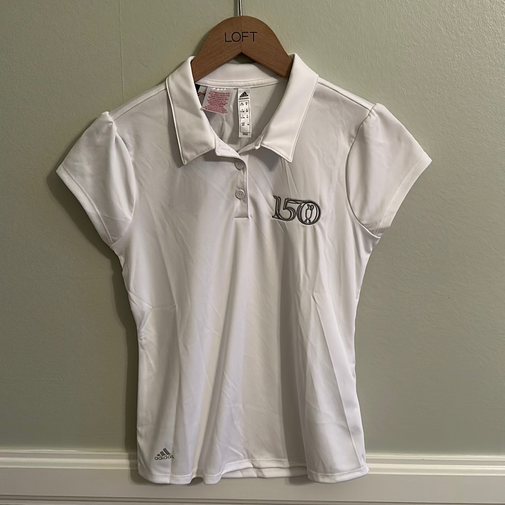 Adidas 11-12 yr old 150th British open polo kids girls The Open